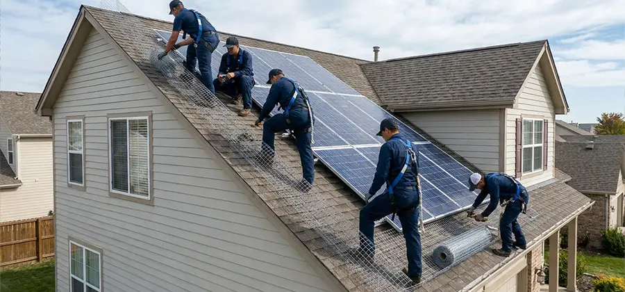 Pigeon Wire for Solar Panels in Newnan
